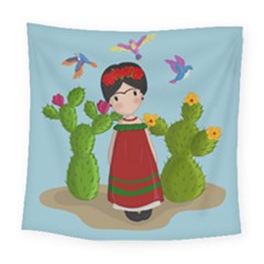 Frida Kahlo Doll Square Tapestry (large) by Valentinaart