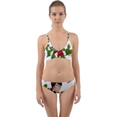 Frida Kahlo Doll Wrap Around Bikini Set by Valentinaart
