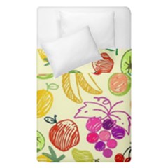 Cute Fruits Pattern Duvet Cover Double Side (single Size) by paulaoliveiradesign