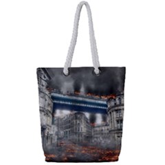 Destruction City Building Full Print Rope Handle Tote (small)