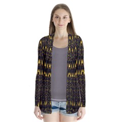 Hot As Candles And Fireworks In The Night Sky Drape Collar Cardigan by pepitasart