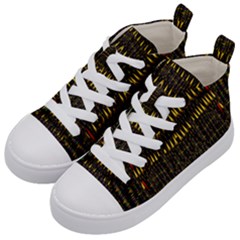 Hot As Candles And Fireworks In The Night Sky Kid s Mid-top Canvas Sneakers by pepitasart