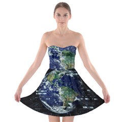 Earth Internet Globalisation Strapless Bra Top Dress by Celenk