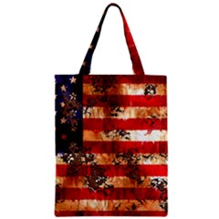 American Flag Usa Symbol National Zipper Classic Tote Bag by Celenk