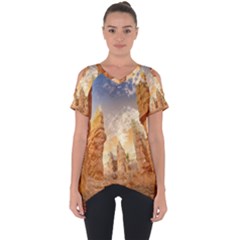 Canyon Desert Landscape Scenic Cut Out Side Drop Tee by Celenk
