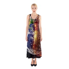 Climate Change Global Warming Sleeveless Maxi Dress by Celenk