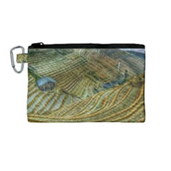 Rice Field China Asia Rice Rural Canvas Cosmetic Bag (medium) by Celenk