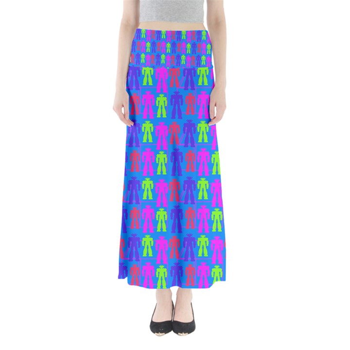Neon Robot Full Length Maxi Skirt