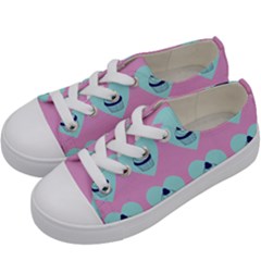 Cupcakes In Pink Kids  Low Top Canvas Sneakers by snowwhitegirl