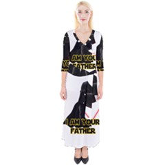 Darth Vader Cat Quarter Sleeve Wrap Maxi Dress by Valentinaart