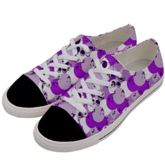 Purple Cherry Dots Women s Low Top Canvas Sneakers by snowwhitegirl