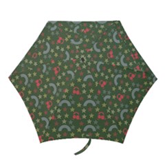 Music Stars Grass Green Mini Folding Umbrellas by snowwhitegirl