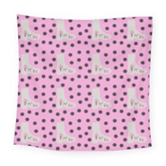 Deer Boots Pink Grey Square Tapestry (large)