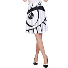 Drawn Eye Transparent Monster Big A-line Skirt by Alisyart