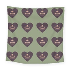 Cupcake Green Square Tapestry (large)
