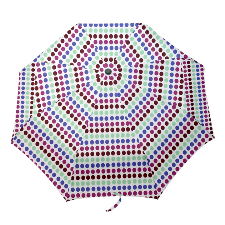 Multi White Dots Folding Umbrellas