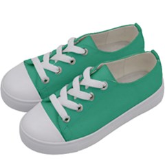 Seafoamy Green Kids  Low Top Canvas Sneakers by snowwhitegirl