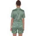 Mossy Green Satin Short Sleeve Pyjamas Set View2