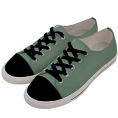 Mossy Green Men s Low Top Canvas Sneakers by snowwhitegirl