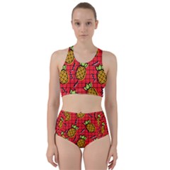 Fruit Pineapple Red Yellow Green Racer Back Bikini Set by Alisyart