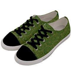 Stars In The Wooden Forest Night In Green Men s Low Top Canvas Sneakers by pepitasart