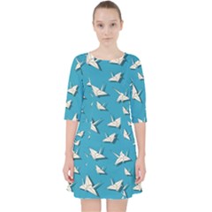 Paper Cranes Pattern Pocket Dress by Valentinaart