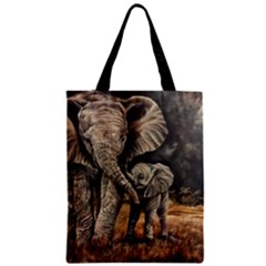 Elephant Mother And Baby Classic Tote Bag by ArtByThree