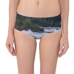 Sightseeing At Niagara Falls Mid-waist Bikini Bottoms by canvasngiftshop