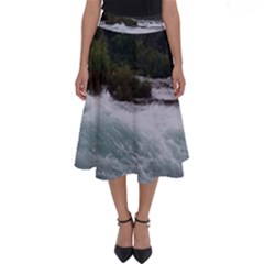 Sightseeing At Niagara Falls Perfect Length Midi Skirt by canvasngiftshop