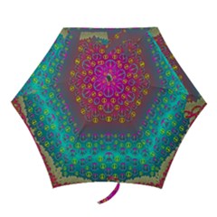 Years Of Peace Living In A Paradise Of Calm And Colors Mini Folding Umbrellas by pepitasart