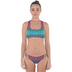 Years Of Peace Living In A Paradise Of Calm And Colors Cross Back Hipster Bikini Set by pepitasart