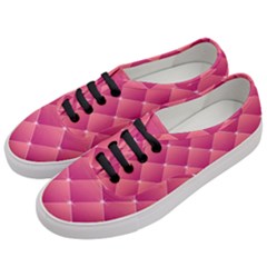Pink Background Geometric Design Women s Classic Low Top Sneakers by Nexatart