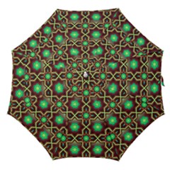 Pattern Background Bright Brown Straight Umbrellas by Nexatart