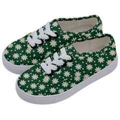 Daisy Dots Green Kids  Classic Low Top Sneakers