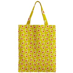 Square Flowers Yellow Zipper Classic Tote Bag by snowwhitegirl