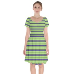 Color Line 2 Short Sleeve Bardot Dress by jumpercat