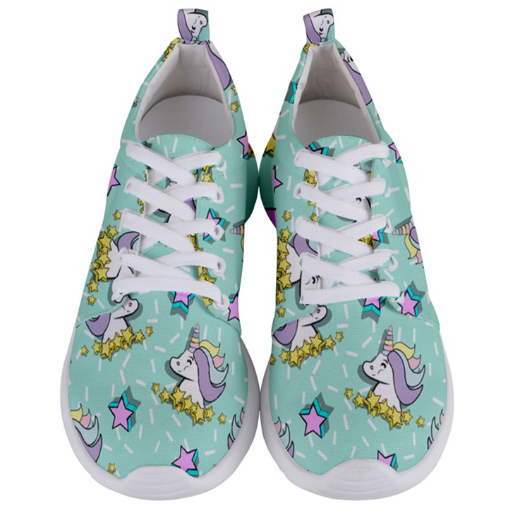 Magical Happy Unicorn And Stars Men s Lightweight Sports Shoes