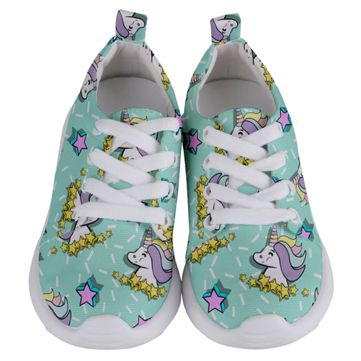 Magical Happy Unicorn And Stars Kids  Lightweight Sports Shoes