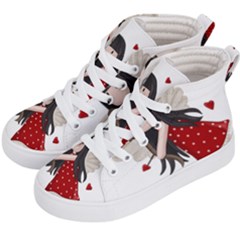 Cupid Girl Kid s Hi-top Skate Sneakers by Valentinaart