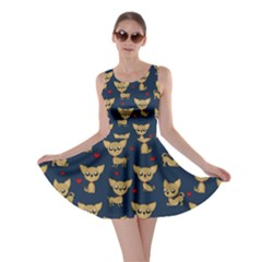 Chihuahua Pattern Skater Dress by Valentinaart