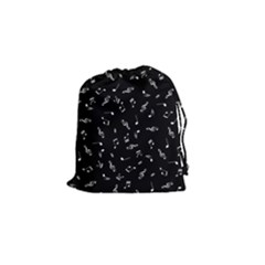 Music Tones Black Drawstring Pouches (small)  by jumpercat
