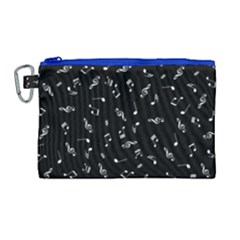 Music Tones Black Canvas Cosmetic Bag (large) by jumpercat