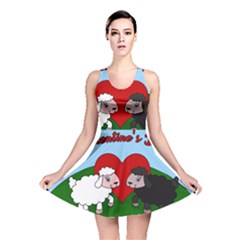 Valentines Day - Sheep  Reversible Skater Dress by Valentinaart