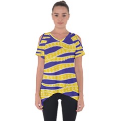 Yellow Tentacles Cut Out Side Drop Tee by jumpercat