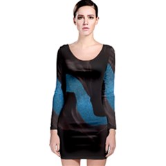 Abstract Adult Art Blur Color Long Sleeve Bodycon Dress by Nexatart