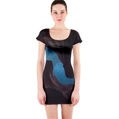 Abstract Adult Art Blur Color Short Sleeve Bodycon Dress by Nexatart