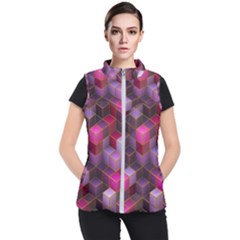 Cube Surface Texture Background Women s Puffer Vest by Nexatart