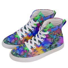 Star Abstract Colorful Fireworks Women s Hi-top Skate Sneakers by Nexatart