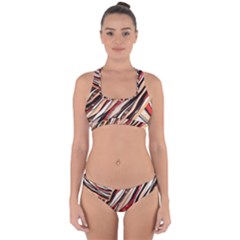Fabric Texture Color Pattern Cross Back Hipster Bikini Set by Nexatart