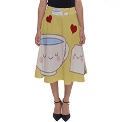 Cute Tea Perfect Length Midi Skirt by Valentinaart